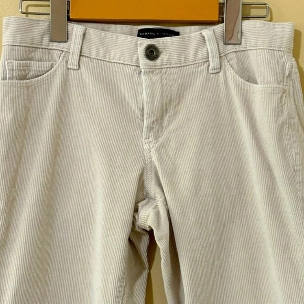 Banana Republic| Women’s Ivory Corduroy Pants Size 25